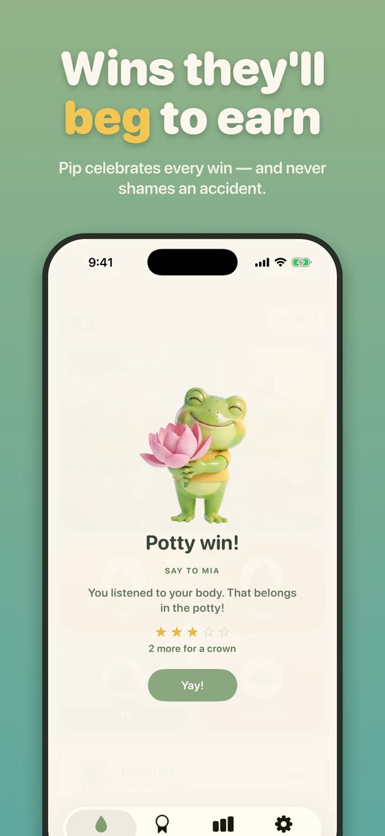 A win celebration in PottyPond